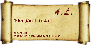 Adorján Linda névjegykártya